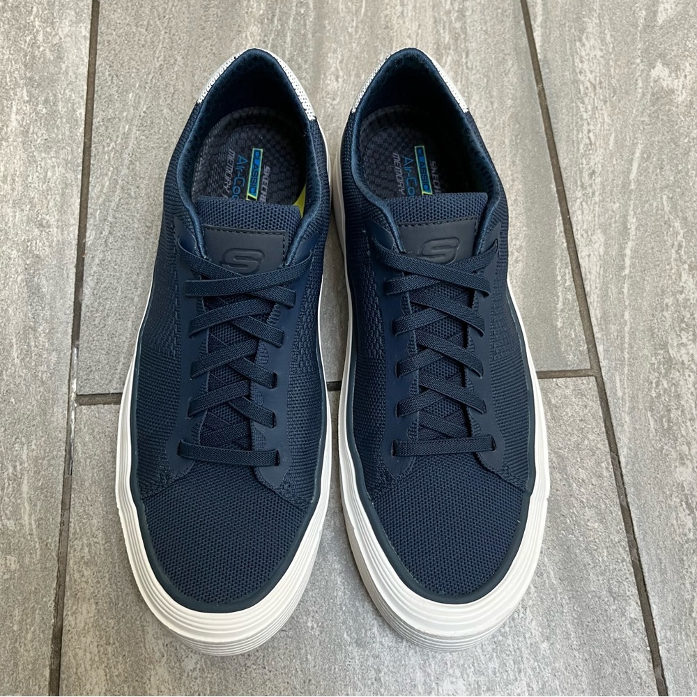 Skechers Viewpoint Heldren MEN’S Knit Lifestyle Fashion Sneakers Navy Size 9.5